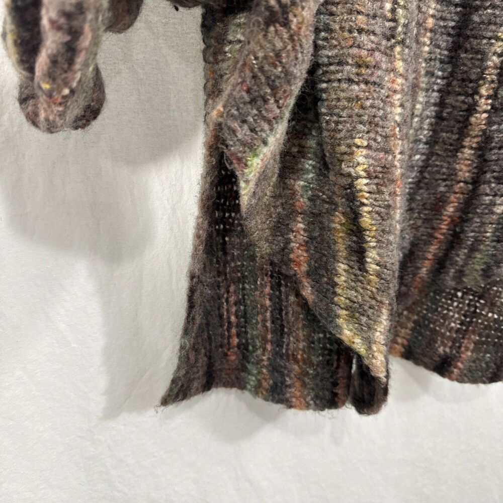 Berretti Made In Italy Wool Blend Asymmetric Lagenlook Multicolor Sweater Sz S/M - Picture 7 of 9